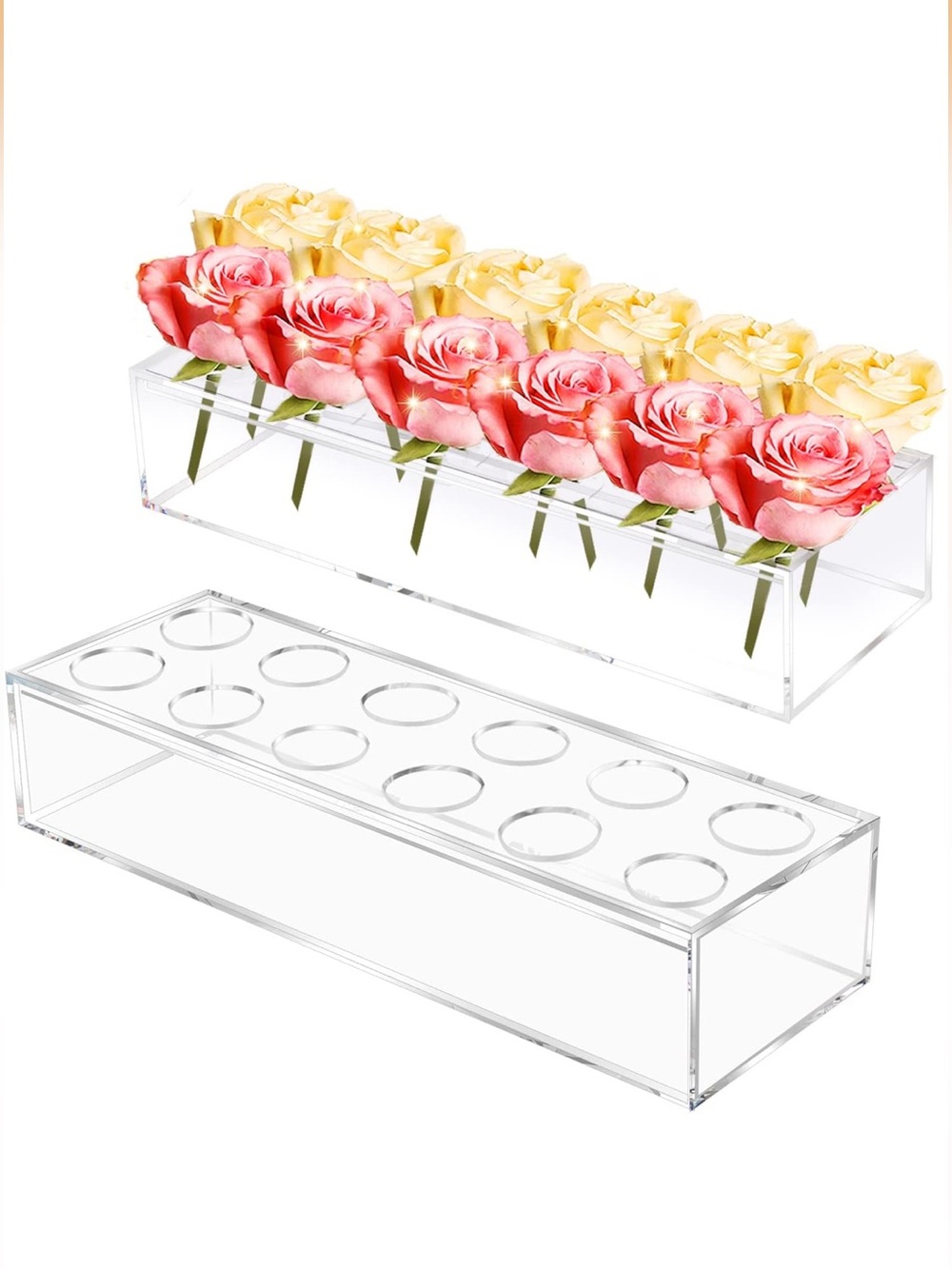 Clear Acrylic Flower Display Vase Organizer (opened but never used)